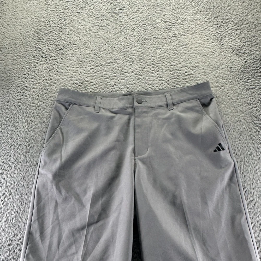 Adidas Shorts Mens 38 Gray Striped Athletic Performance Gym Running Activewear